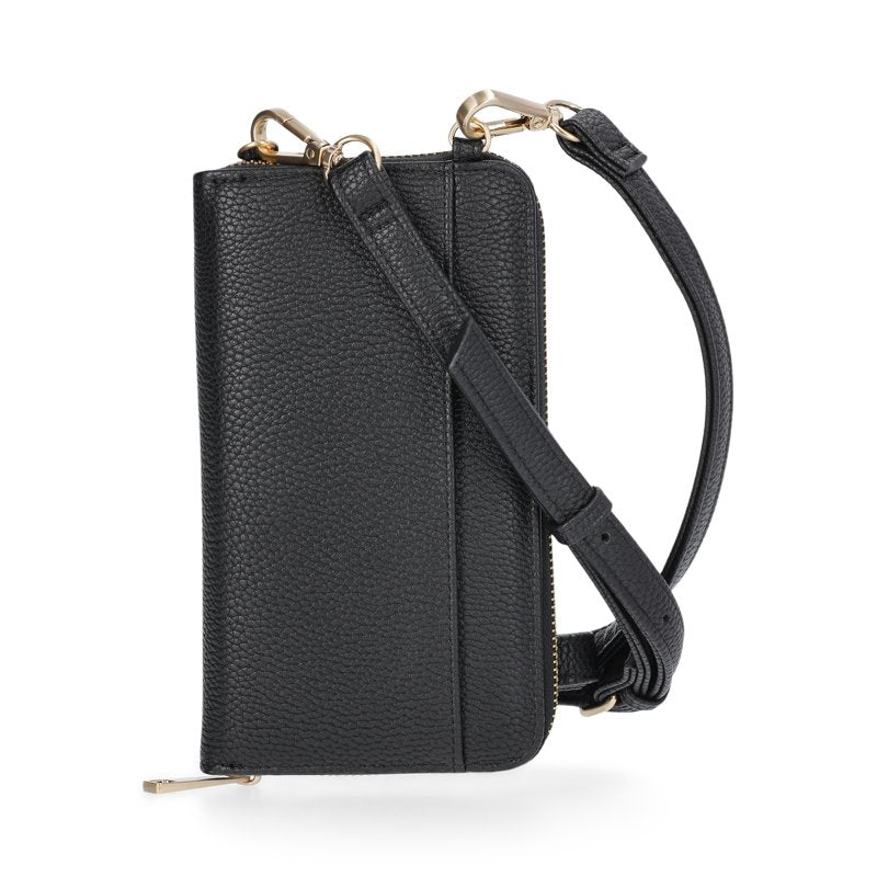 Women's Emery Cellie Wallet with Removable Crossbody Strap - Black & Hazelwood