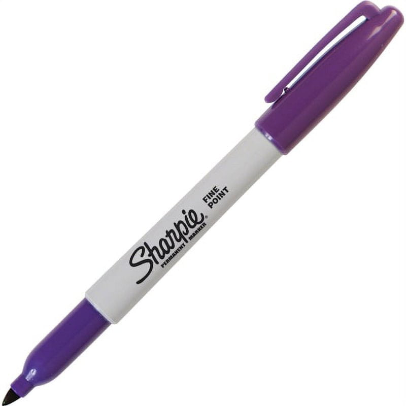 Permanent Marker Pen - Fine Point, Water-Resistant, Vivid Purple Ink