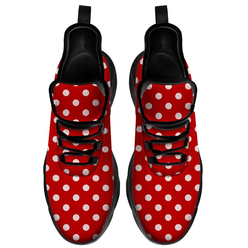 Women's Running Shoes Polka Dot Sneakers Lightweight Breathable Sport Shoes