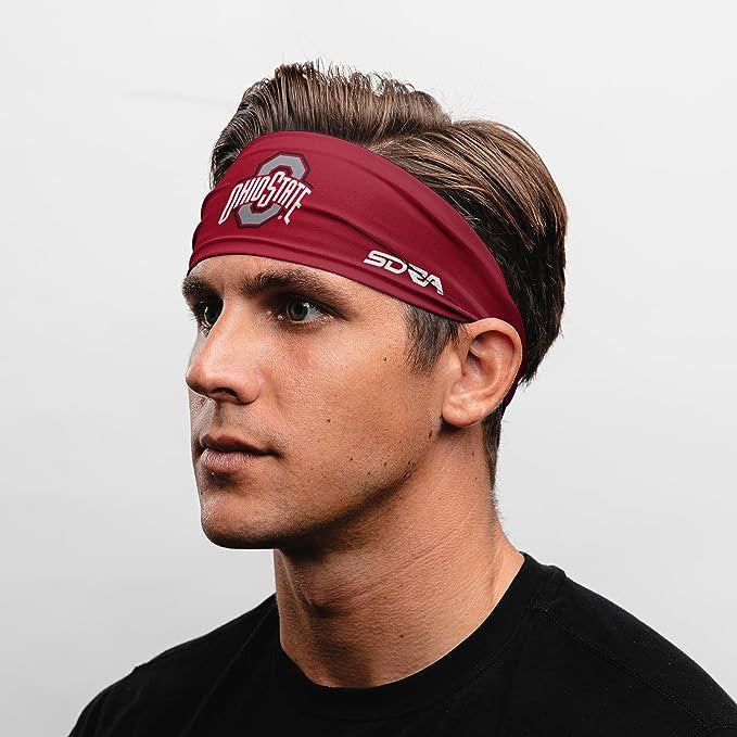 Ohio State Buckeyes College Headband - Tapered Sweatband for Game Day & Outdoor Sports