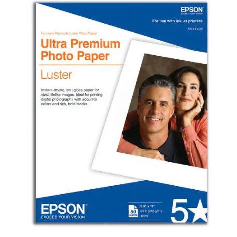 Premium Luster Photo Paper for Vivid Digital Prints - 8.5x11 Inch, 50 Sheets