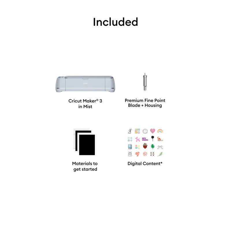 Cricut Maker 3 Smart Die-Cutting Machine with Digital Content and Accessories