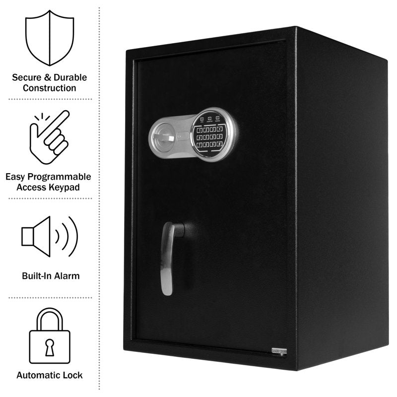 Digital Home Safe with Electronic Keypad Lock, Secure Steel Construction