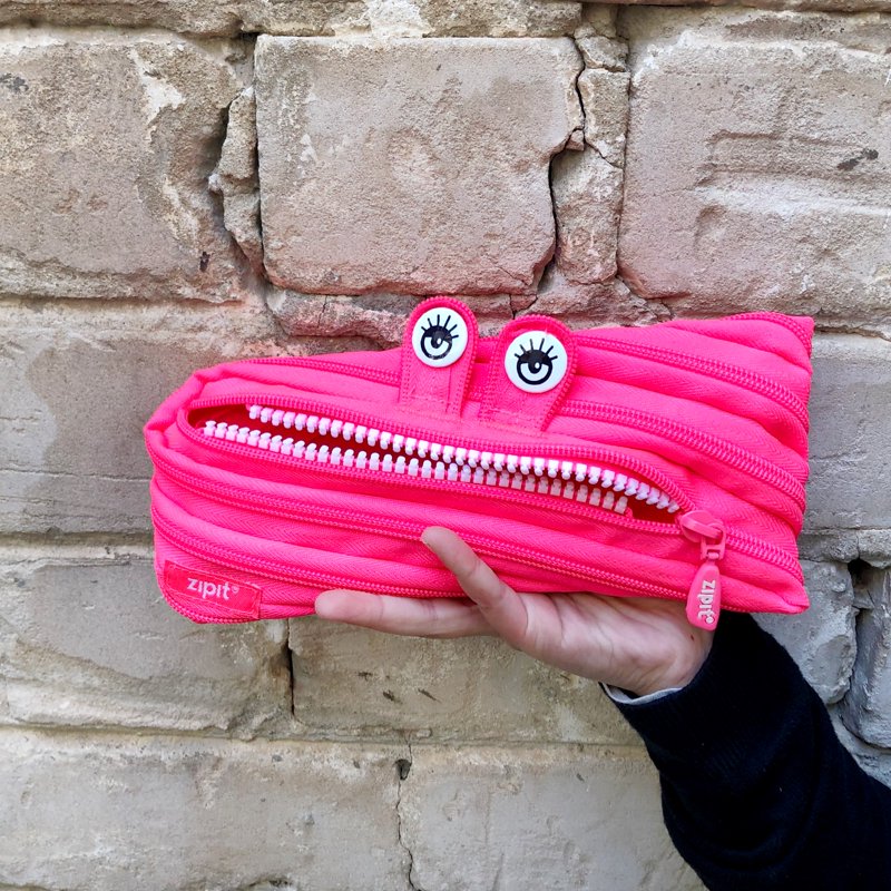Cute Monster Pencil Case - Colorful Zipper Pencil Pouch for School & Office