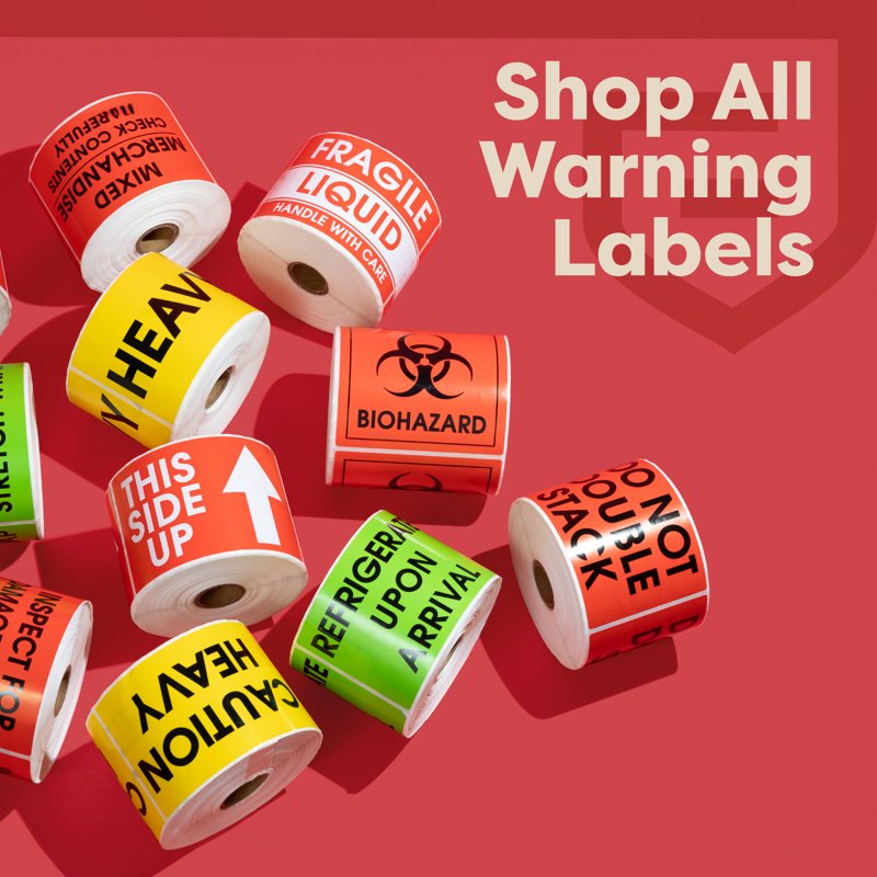 This Side Up Handle With Care Shipping Labels - 3 X 5 Inch, 500 Stickers Per Roll