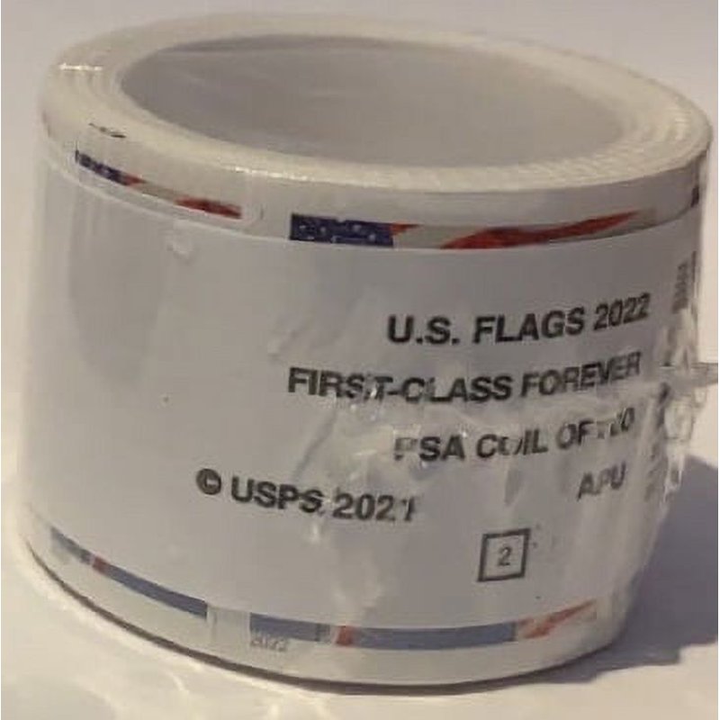 USPS Forever Stamp Roll of 100 U.S. Flag 2022 - Official Postal Stamp
