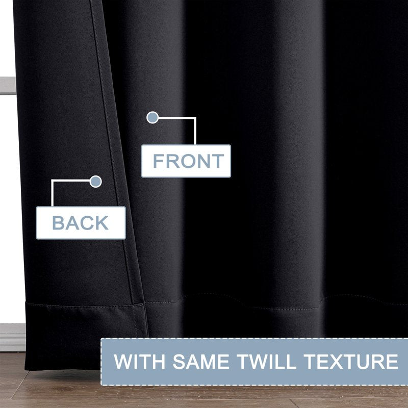 Blackout Curtains for Bedroom Living Room - Thermal Insulated Room Darkening Drapes - 2 Panels