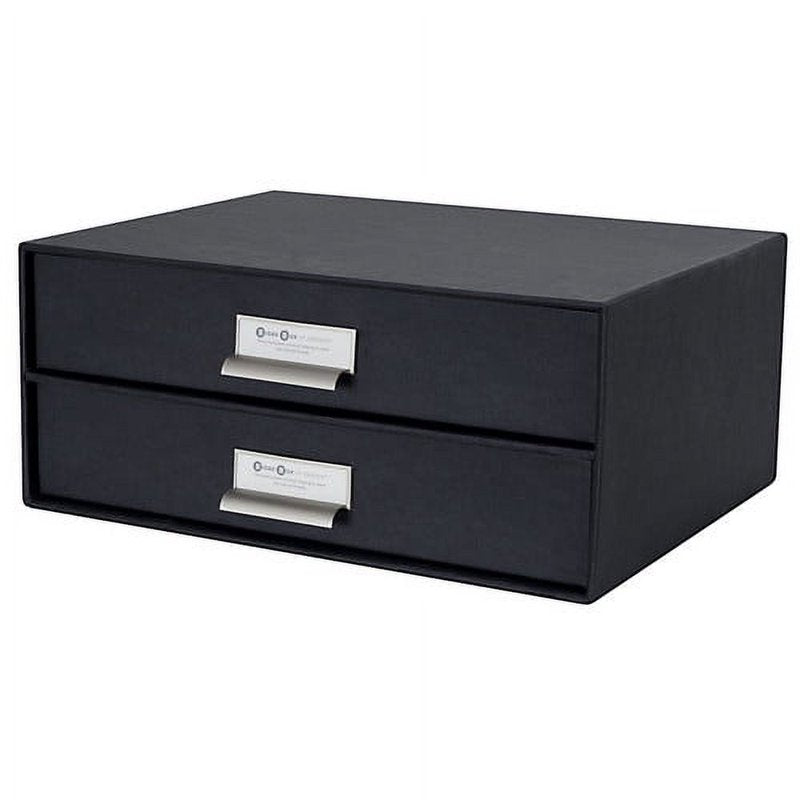 Fiberboard Document Storage Drawer Set with Label Holders - Multiple Colors