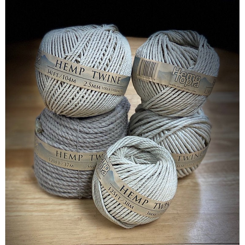 Natural Hemp Twine 4mm Thick Eco-Friendly Rope for Crafting & Gardening