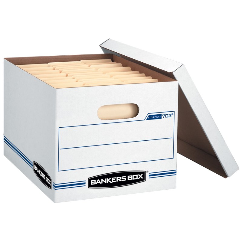 10 Pack Letter and Legal File Storage Boxes with Lift-Off Lids - 10x12x15