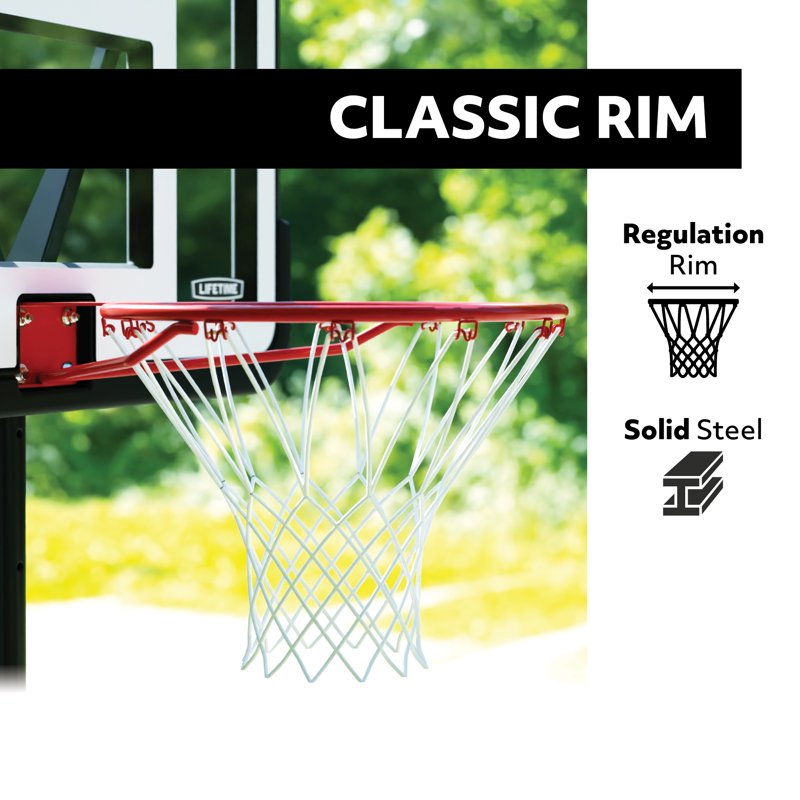 Portable 44-Inch Impact Basketball Hoop with Telescoping Height Adjustment — Outdoor Play Equipment