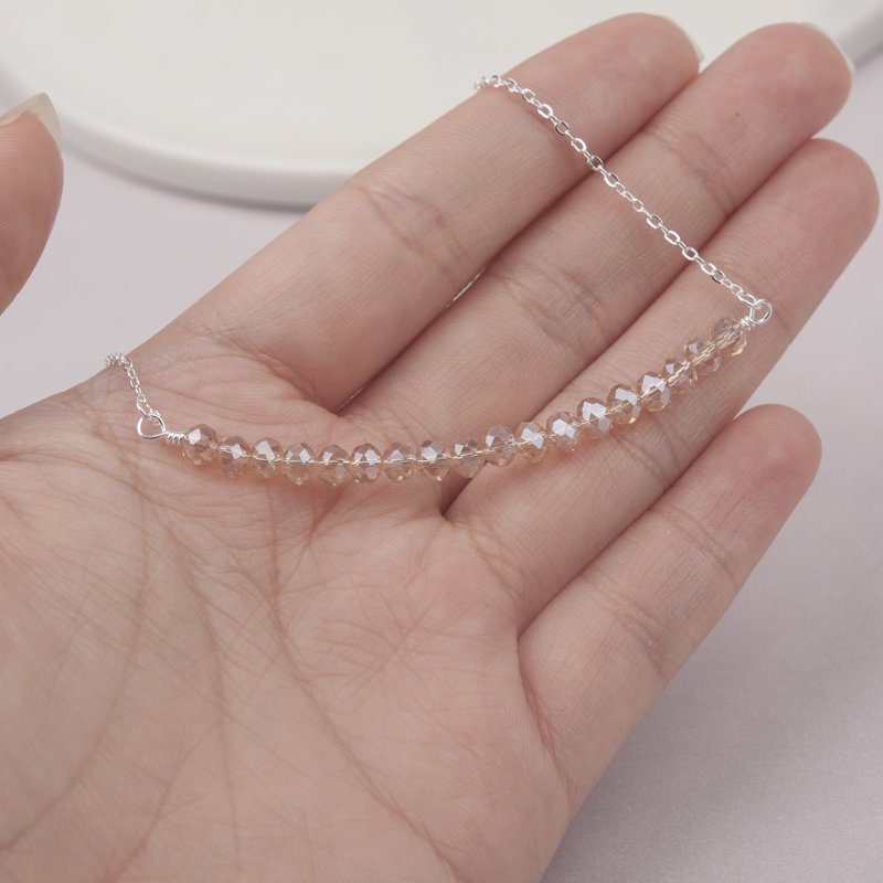 925 Sterling Silver Beads Necklace for 18th Birthday Gift for Girls - Customizable Name