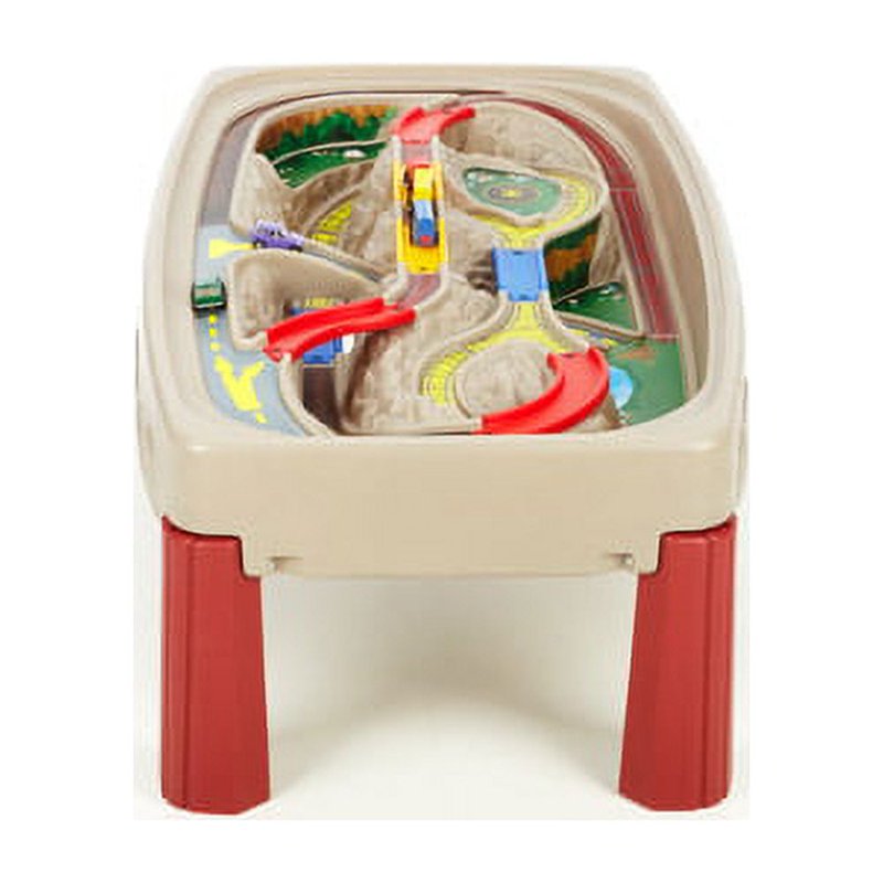 Kids Activity Table with Multi-Level Track and Storage - Step2 Deluxe Canyon Road