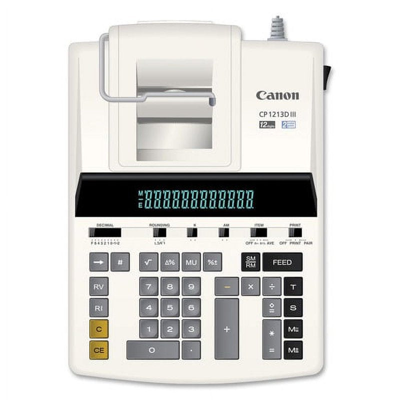 Canon 12-Digit Printing Calculator with Dual-Color Print & Memory
