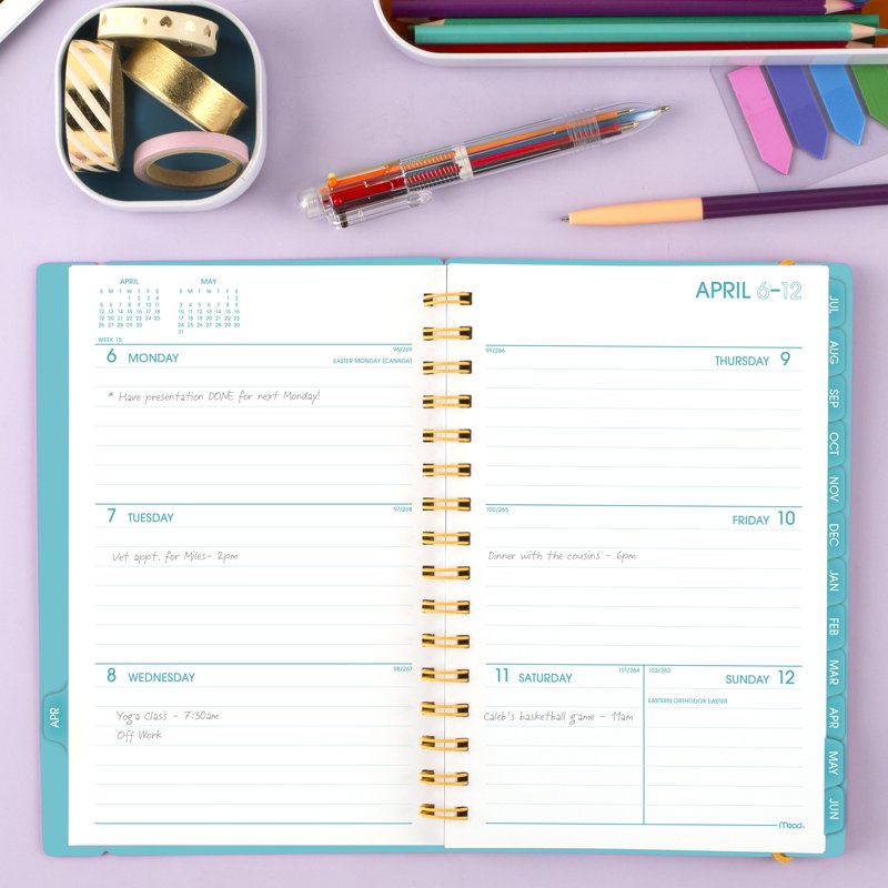 Mead Color Pop 2026-2027 Planner - Tranquil Turquoise, Small 5.5x8.5