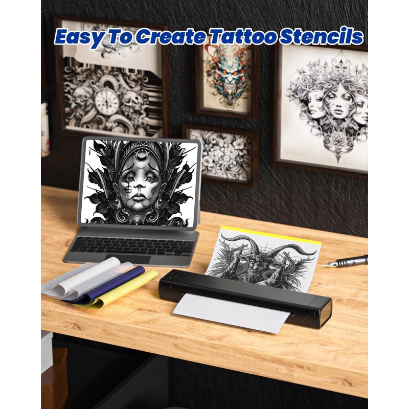 Tattoo Transfer Paper Kit 100 Sheets for Tattooing & Artistic Tracing