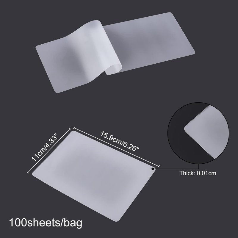 100 Clear Thermal Laminating Pouches 4x6.26 Inches for Photos & Documents