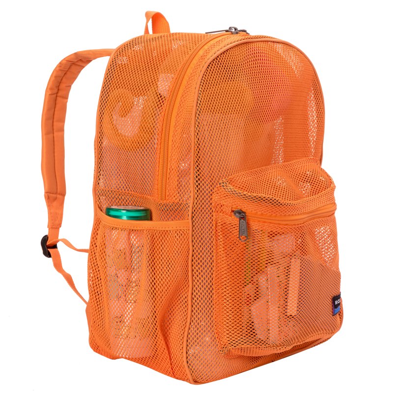 Heavy Duty Mesh Backpack for Students and Gym - Transparent See Through Design