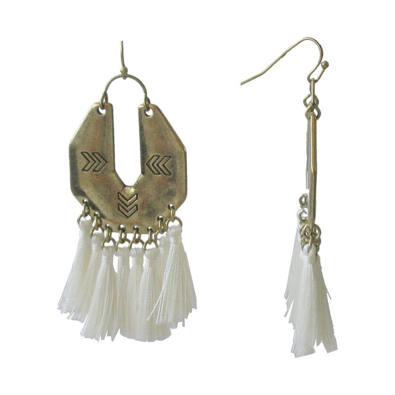 Boho Chic Tassel Earrings Set - Women's Hypoallergenic Hoop & Geometric Styles