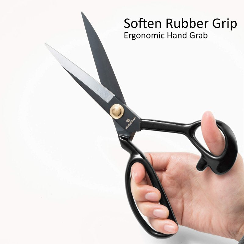 10 Inch Heavy Duty Fabric Scissors - Pro Shears for Leather Tailoring, Home & Office
