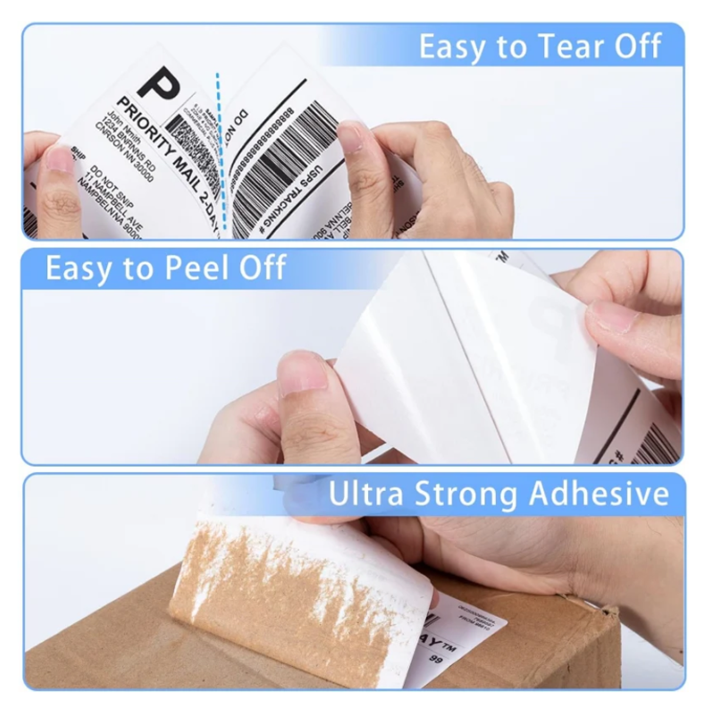 Thermal Shipping Labels 4x6 inches - 500 Pack for Packages & Seals
