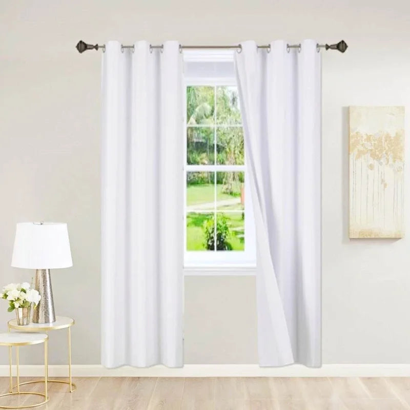 Blackout Window Curtain Panels - 2 Pack, Light-Blocking Room Darkening Curtains, 84 Inches