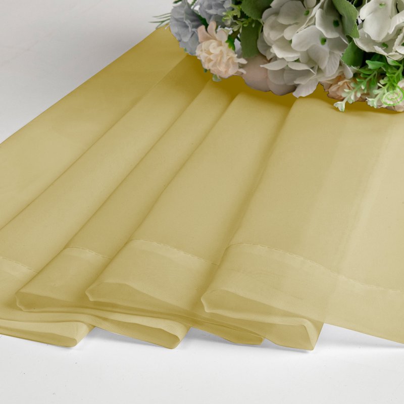 Lightweight Sheer Curtain Pair - 42x54 Inch Voile Window Drapes for Living Room & Kitchen