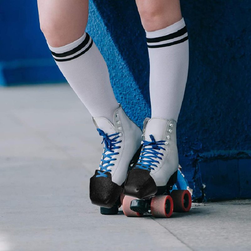 Roller Skate Toe Protectors Leather Cover 4-Hole Toe Guards for Inline Skates