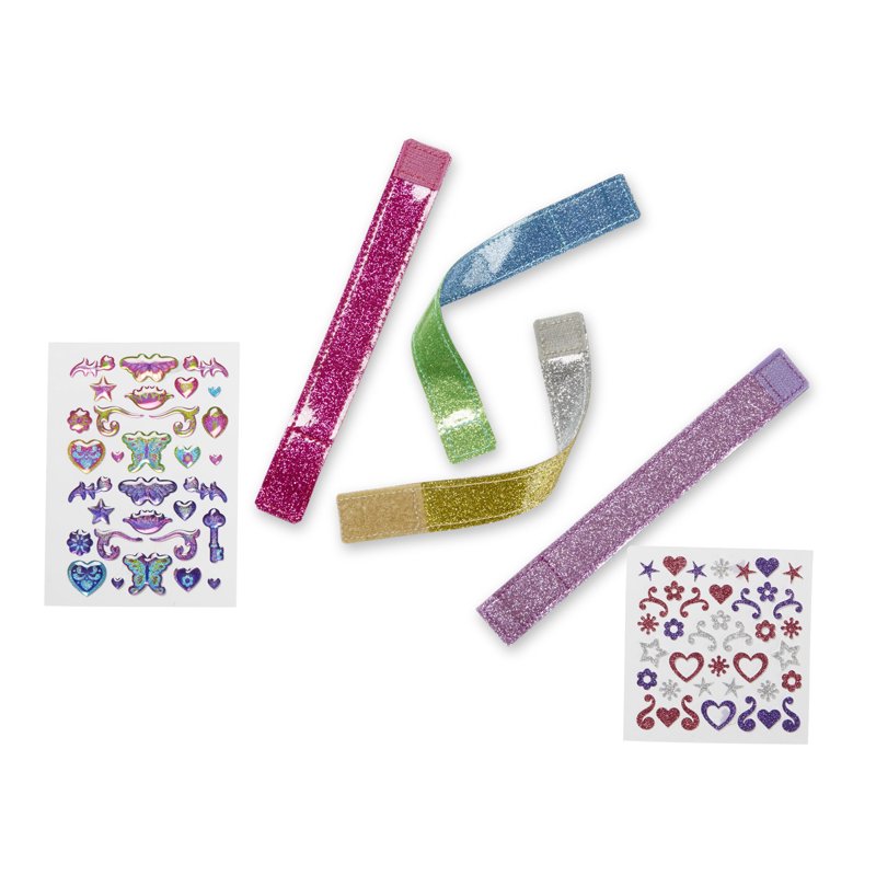 Kids Reversible Bracelet Craft Kit with 100+ Sparkle Stickers - Melissa & Doug