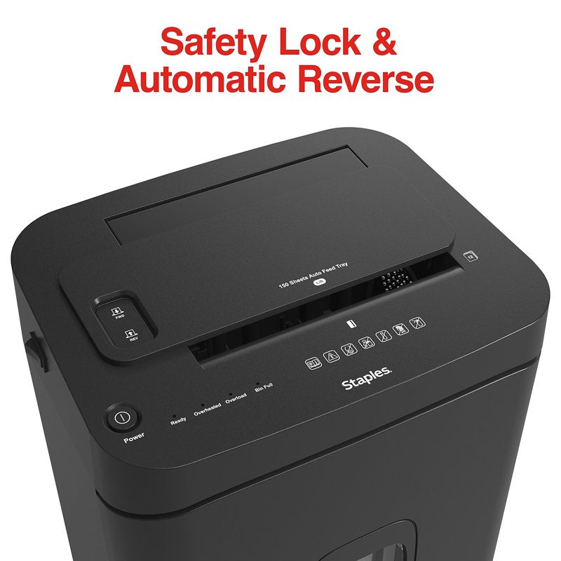 High-Capacity Micro-Cut Paper Shredder for Business Security - Auto-Feed up to 150 Sheets