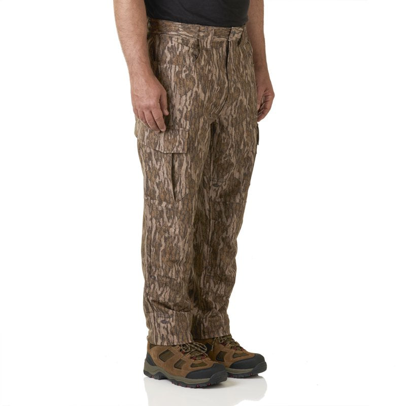 Men's Stretch Cargo Hunting Pants with Silent Snap Closures and Durable Knees