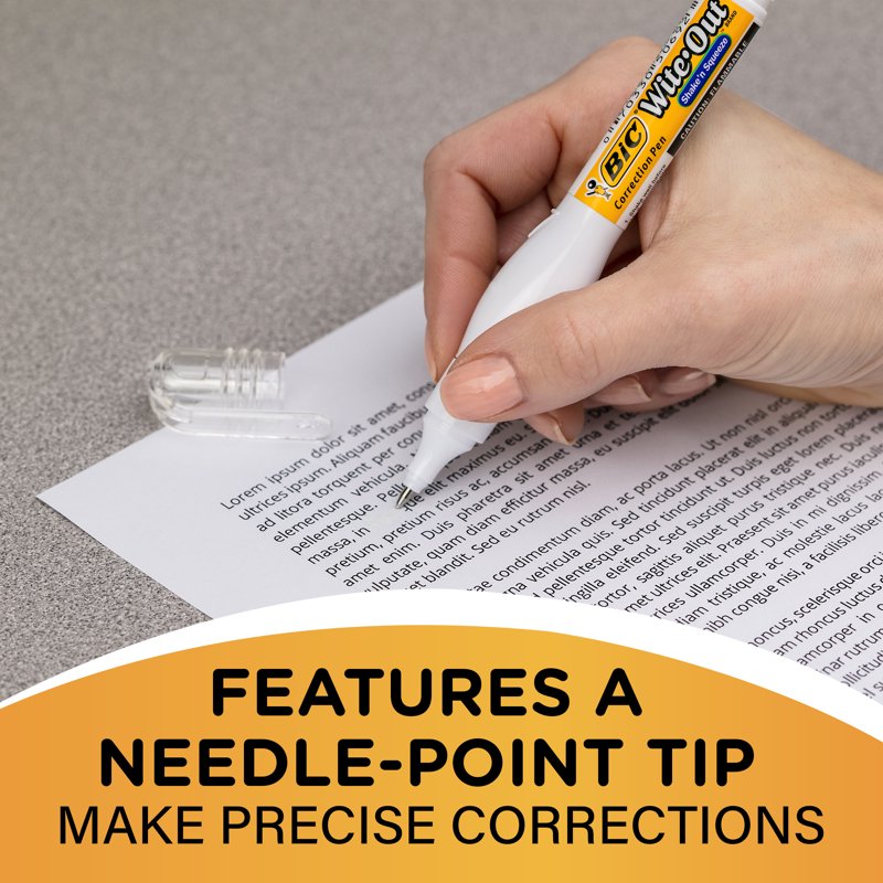 Correction Pen Shake 'n Squeeze 12-Pack - White Liquid Correction Fluid