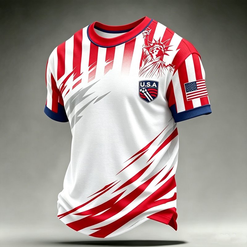 USA Soccer Jersey 2026 - Short Sleeve Crewneck - White, Size S