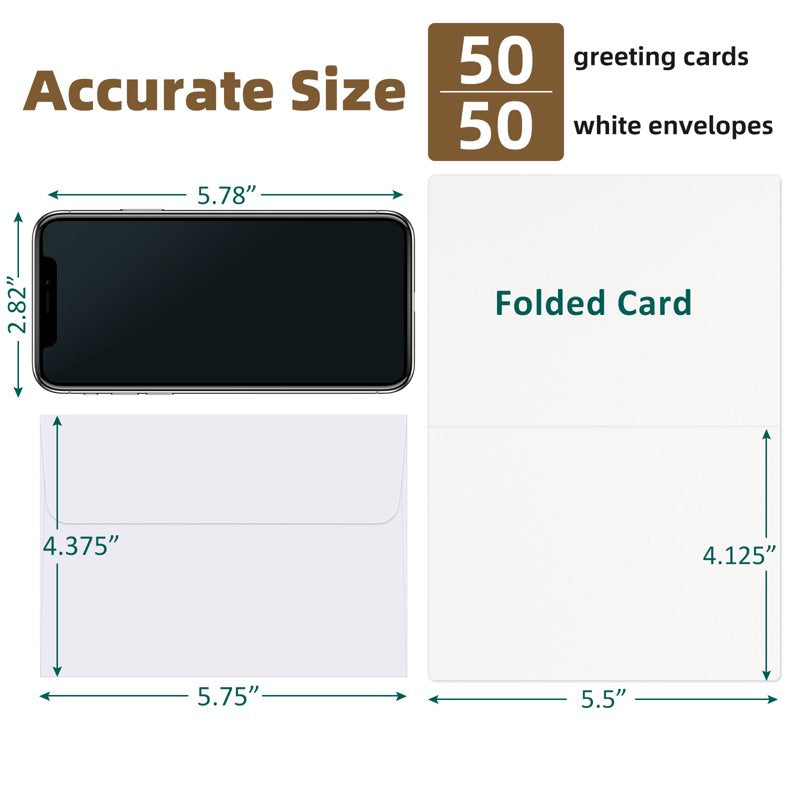 Blank Greeting Cards and Envelopes Set - DIY Invitations & Mailing