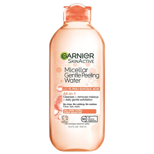 (3 Pack) Garnier Micellar Gentle Peeling Water All-in-1 Makeup Remover & Face Cleanser