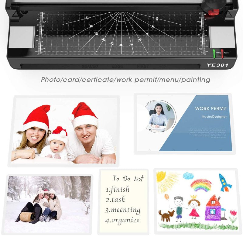 A3/A4/A6 Laminator Machine with 50 Pouches, Paper Trimmer & Corner Rounding