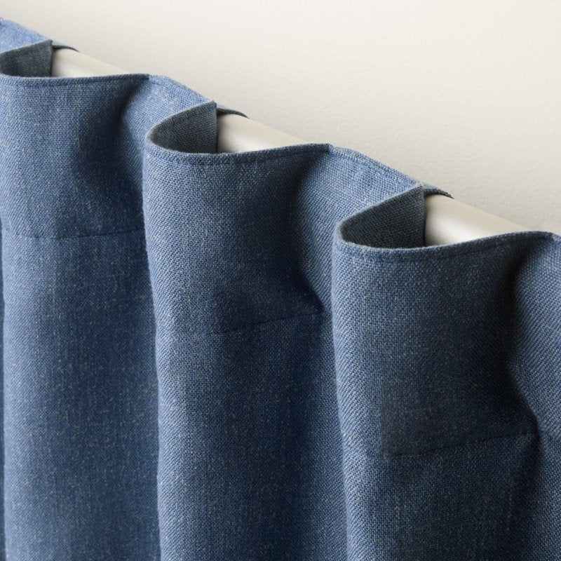 Blackout Linen Texture Indoor Curtains Set - Energy Efficient, Rod Pocket & Back Tab Options