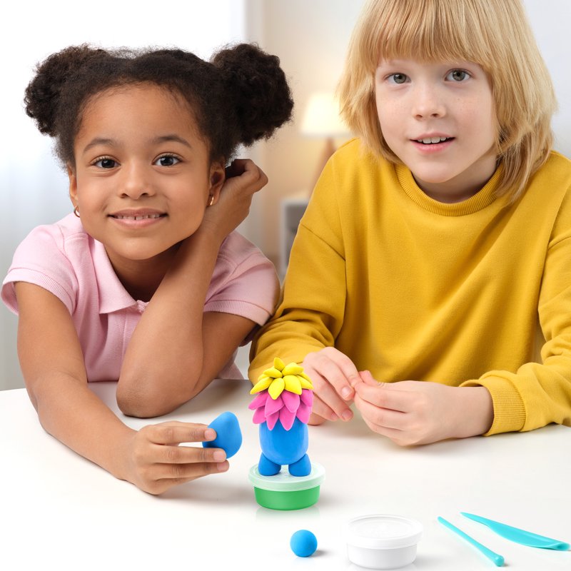 Kids Air Dry Clay Kit with Interactive App - 6 Monster Sculptures, Non-Toxic & Safe for Ages 3+