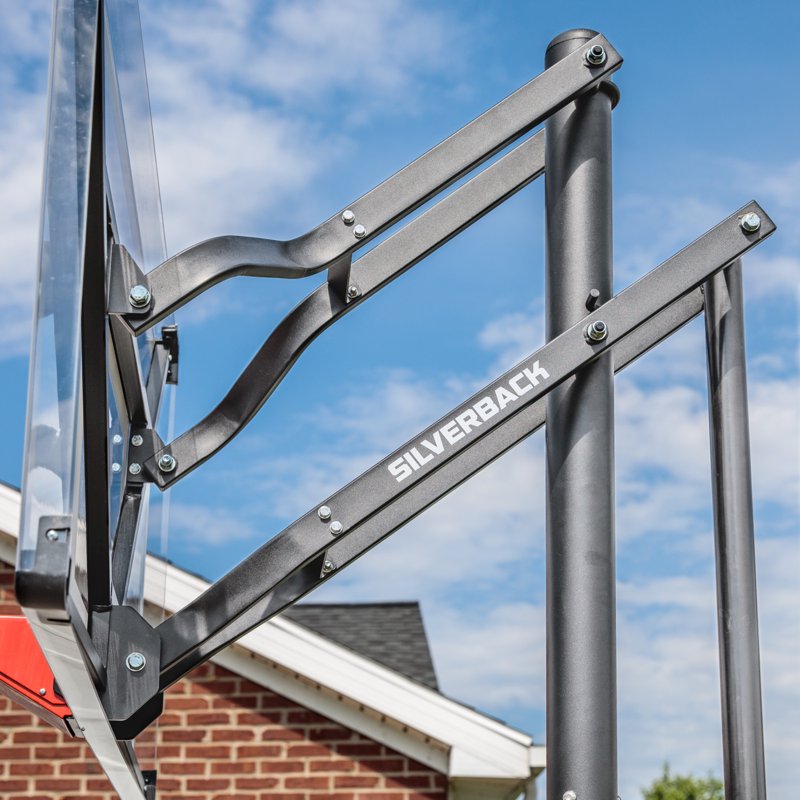 In-Ground Basketball Hoop with 54-Inch Backboard and Adjustable Height