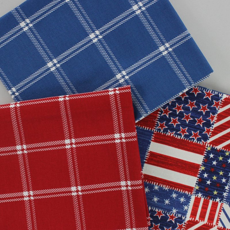 Cotton Plaid Fabric 2 Yards - Blue Home Decor & Sewing Material