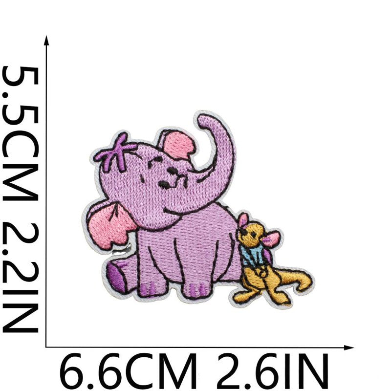 36 Pcs Embroidered Pooh & Eeyore Patch Set for Clothing & Accessories