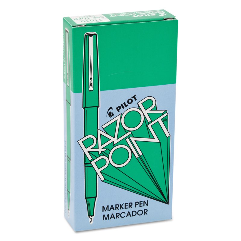 Pilot Razor Point Marker Pens - Ultra-Fine Tip, 1 Dozen for Precise Writing