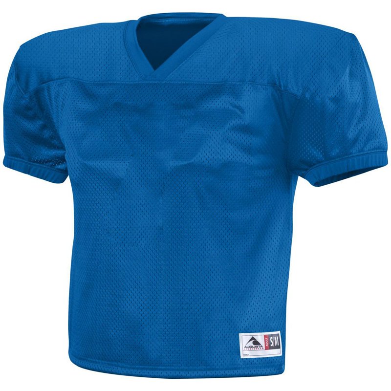 Football Practice Jersey - Heavyweight Polyester Mesh, V-Neck Collared