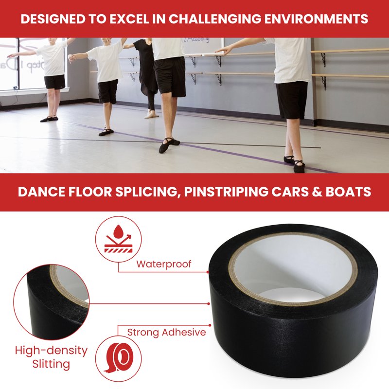 Rainbow Vinyl Pinstriping Tape for Dance Floors & Safety Marking