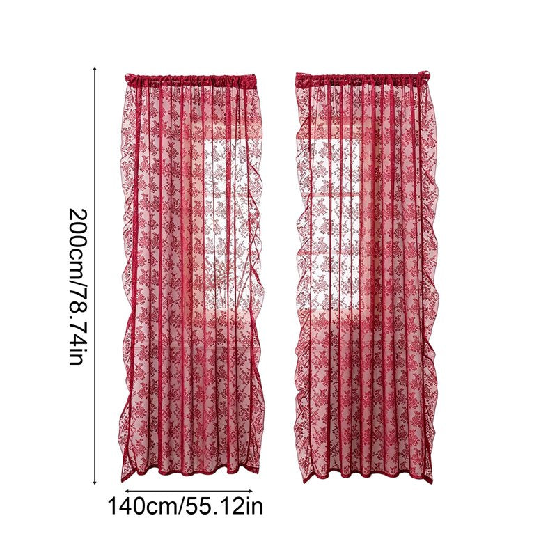 Semi-Sheer Light-Filtering Curtains for Living Room & Bedroom, 78 Inch Length