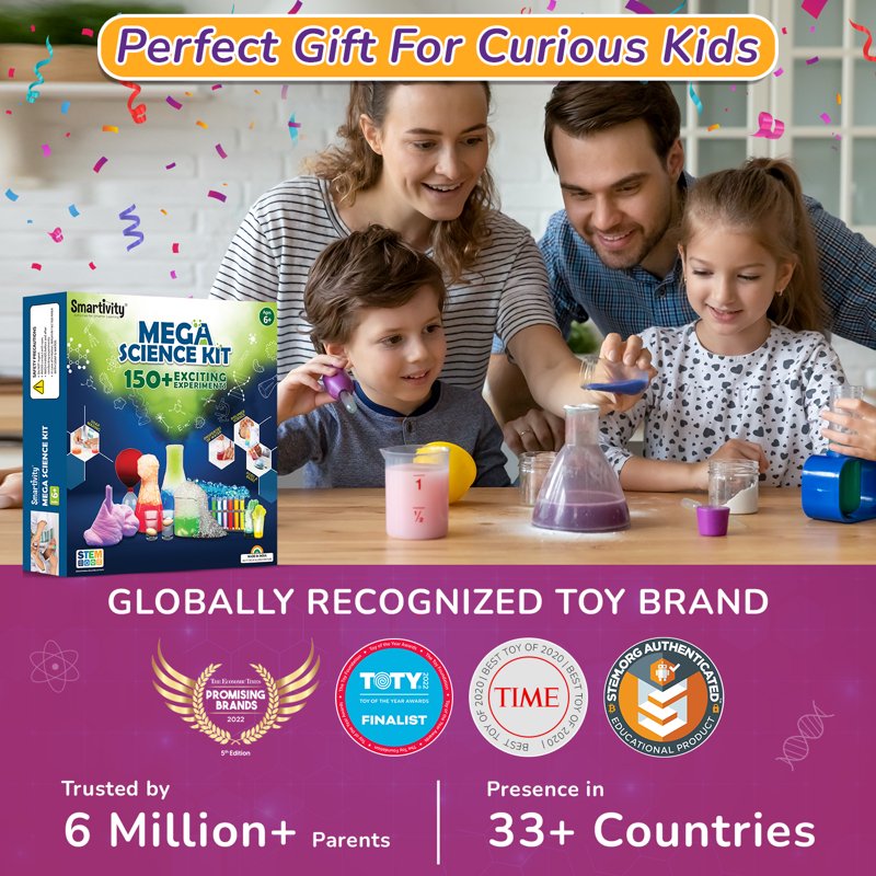 Mega Science Kit for Kids - 150+ Experiments STEM Educational Toy for Ages 6-14