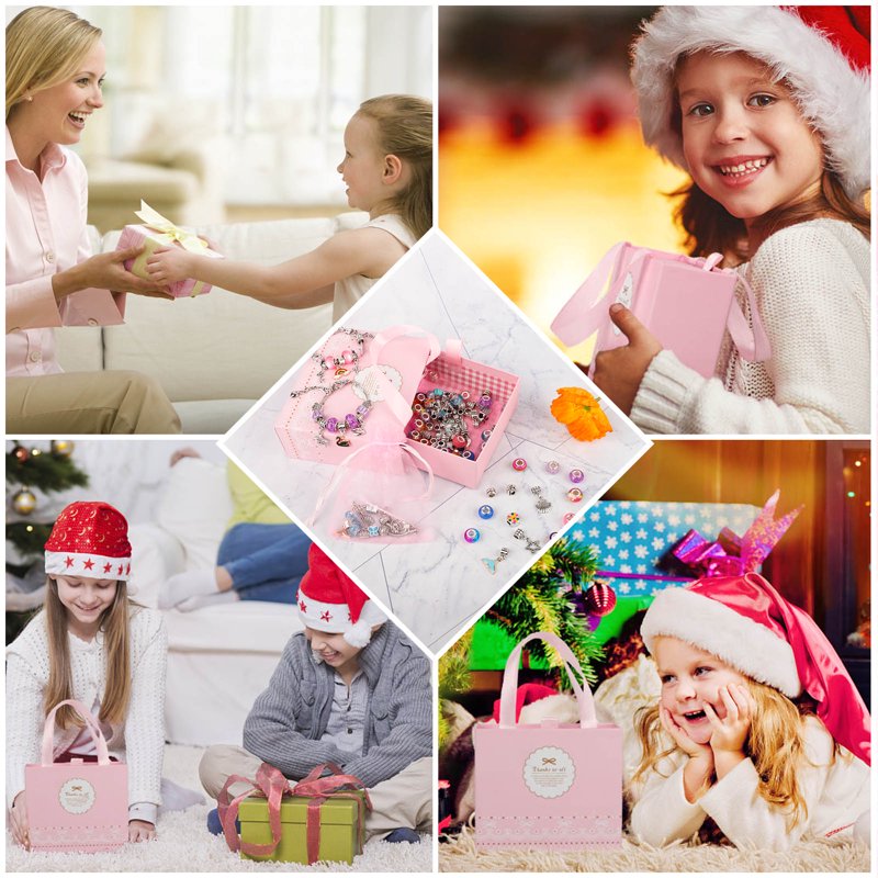Kids Jewelry Making Kit with Charms and Chains - DIY Bracelets & Necklaces Set for Girls Ages 6-12