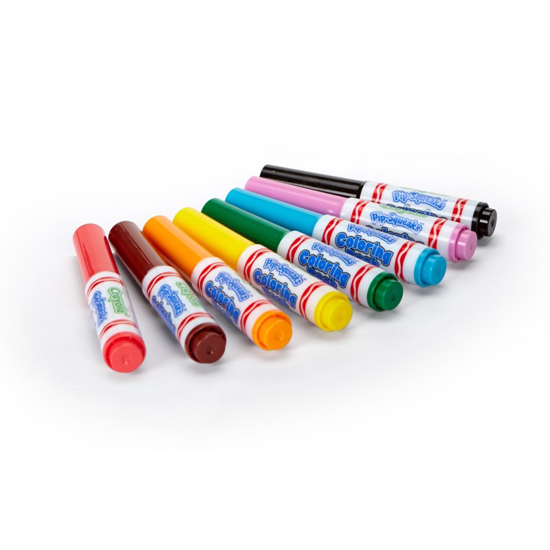 Crayola 8 Pack Pip Squeak Washable Coloring Markers for Kids