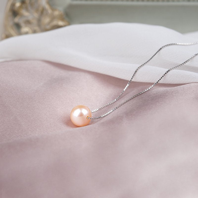 Birthday Pearl Necklace Gift for Grandma - 50th Anniversary Jewelry with Silver or Gold Chain