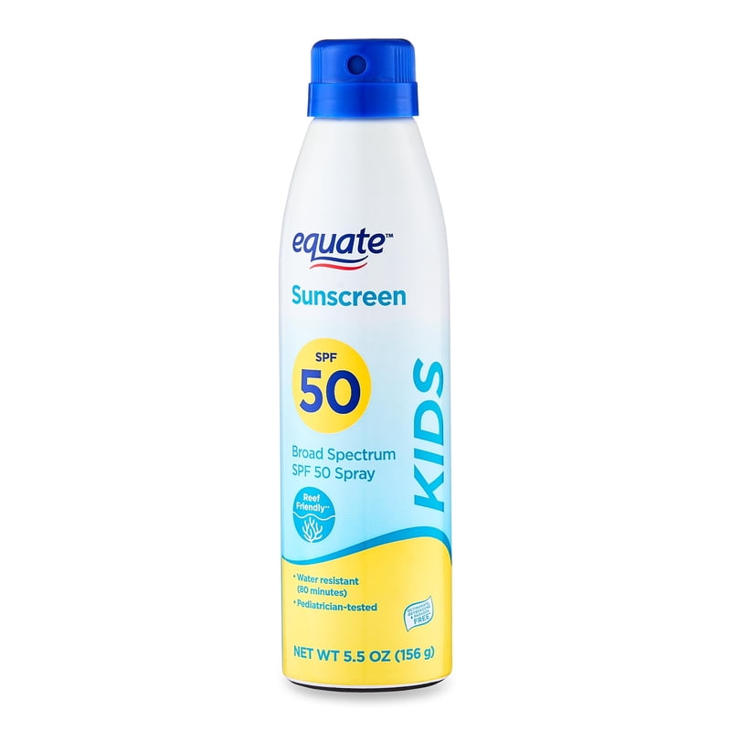 (4 Pack) Equate Kids Sunscreen Spray SPF 50, 5.5 oz